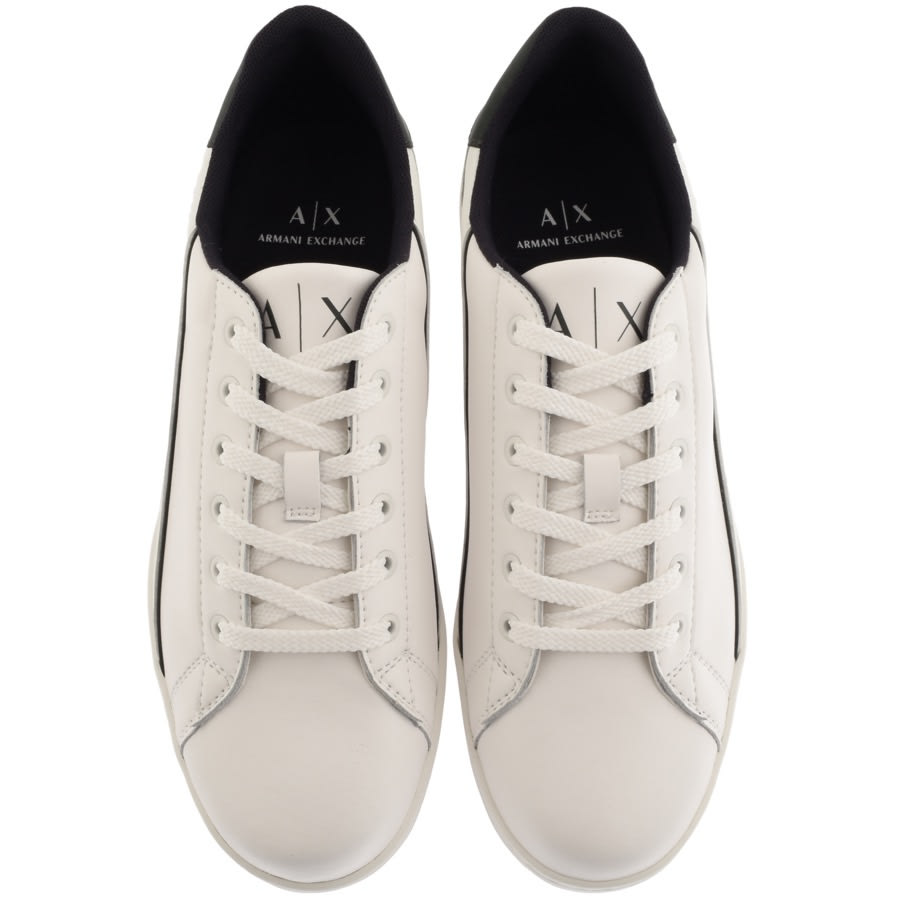Alternative Image for ProductArmani Exchange Logo Trainers White3